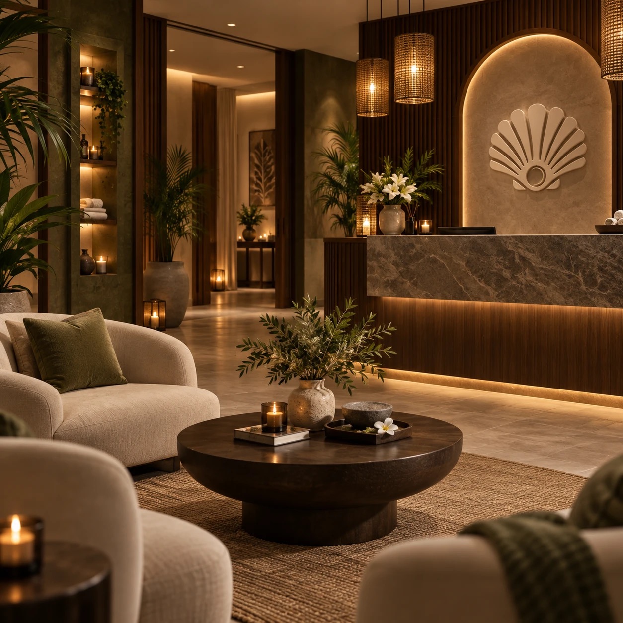 Interior of Pearl Island Spa & Massage in Oud Metha, Dubai