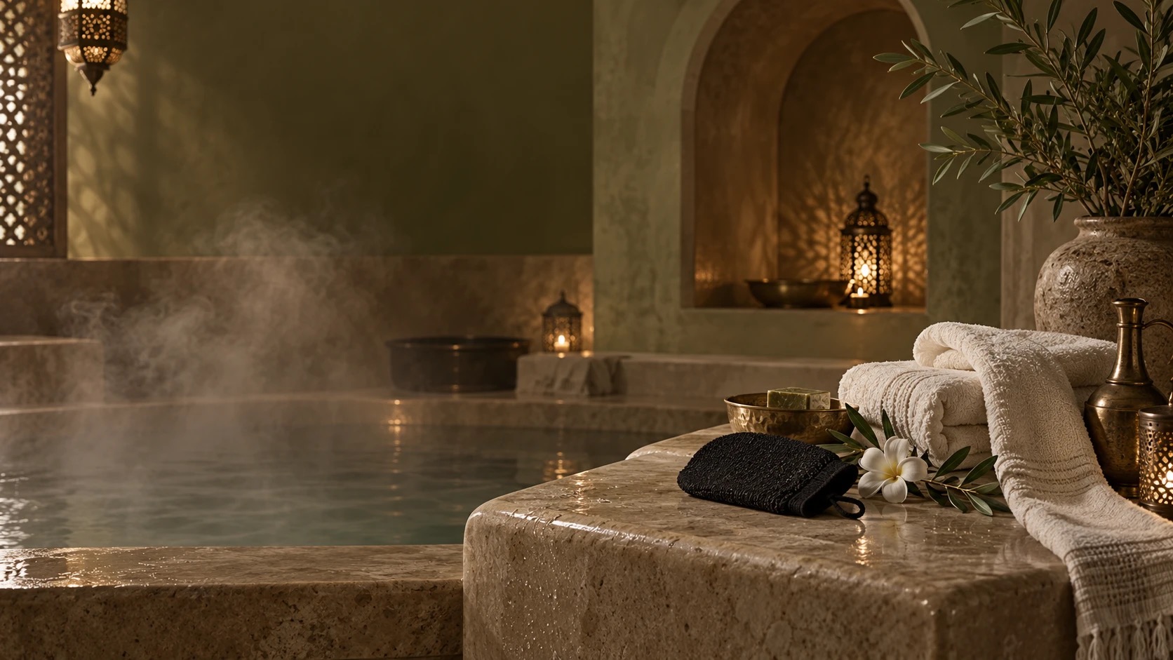Treatment room prepared for a wellness session at Pearl Island Spa & Massage